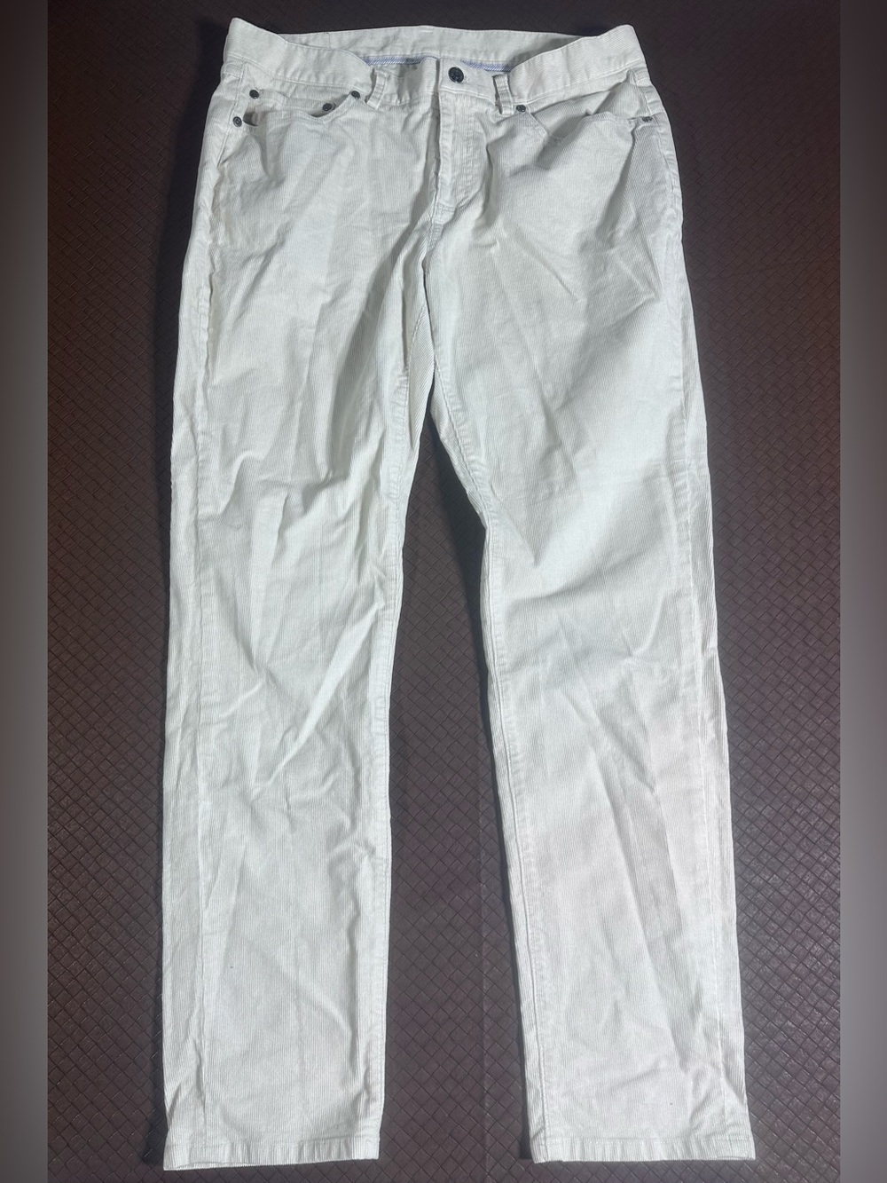 Brooks Brothers Slim Fit Corduroy Pants Size 36x32 - Beige / Ivory